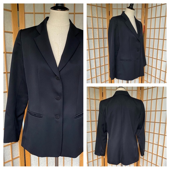 Classiques Entier Jackets & Blazers - Classiques Entier Black 100% Wool Blazer SZ MP Career Office